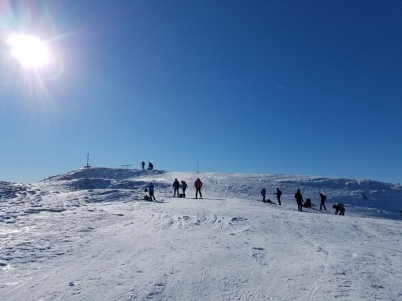 Die windgeschützte Seite der Loibersbacher Höhe.