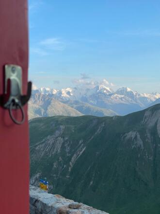 Blick auf die Berninagruppe