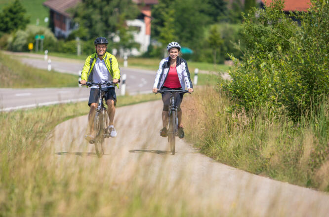 Radfahren vom Westallgäu an den Bodensee im Landkreis Lindau (Bodensee)