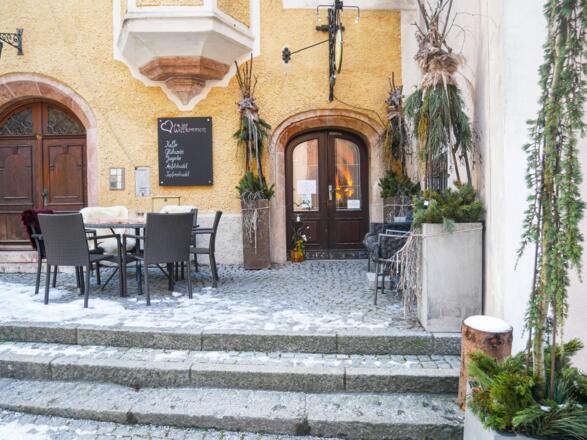 Rathauscafe Außenansicht Winter