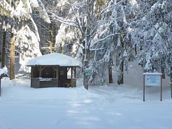 Wegknoten Schuhfleck zwischen Rettenbach und Grandsberg