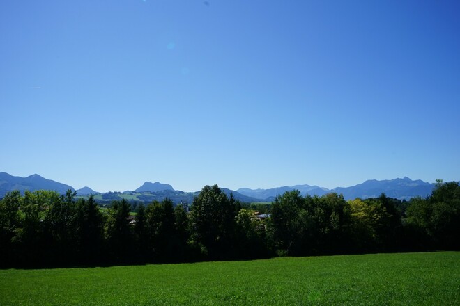 Ausblick vom Daxlberg ins Mangfalltal und Inntal
