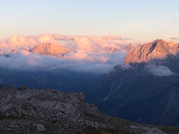 Abendstimmung vor der Göppinger Hütte