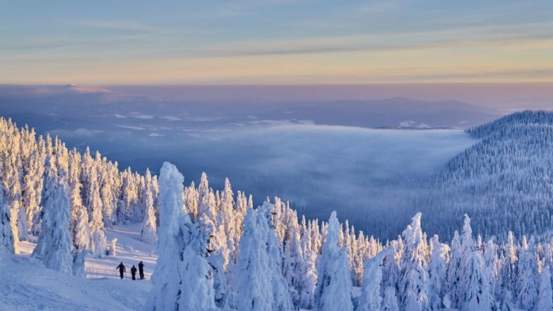Sonnenuntergang am Großen Arber