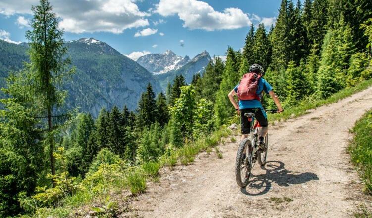 bergauf auf Forststraßen mit herrlichen Ausblicken