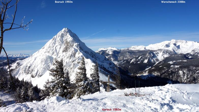 Karleck 1582m, Panoramablick