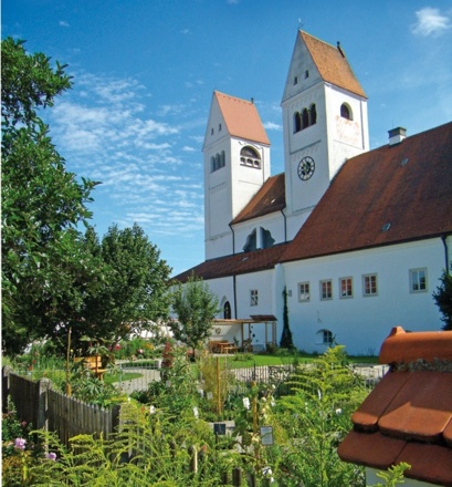 Garten des ehemaligen Klosters in Steingaden
