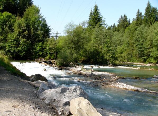 Illerursprung – links die Trettach, in der Mitte die Stillach und rechts die Breitach
