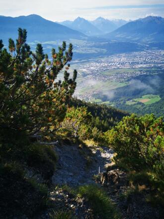 Tiefblick auf Innsbruck