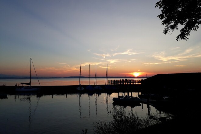 Sonnenuntergang Chieming