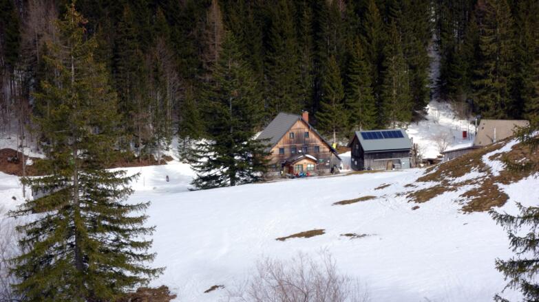 Kurz vor der Bosruckhütte 1043m.