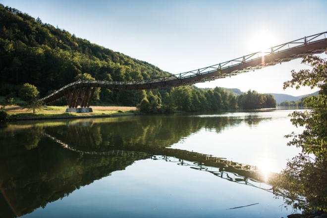 Die Holzbrücke Tatzlwurm bei Essing