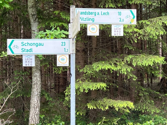 Beschilderung Lechradweg