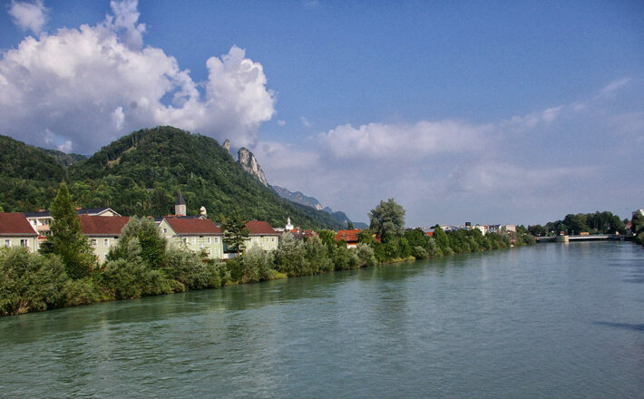 Hallein mit den barmsteinen