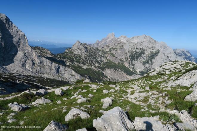 Sammetkogel, Bischofsmütze, Armkarwand und Großwand
