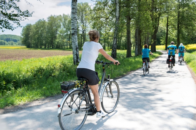 Fahrradfahrer im Rodachtal
