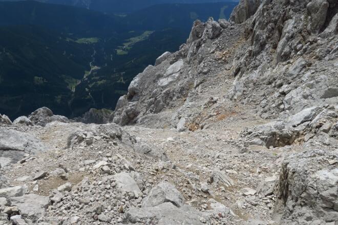 Jetzt noch vorsichtig die Rinne runter