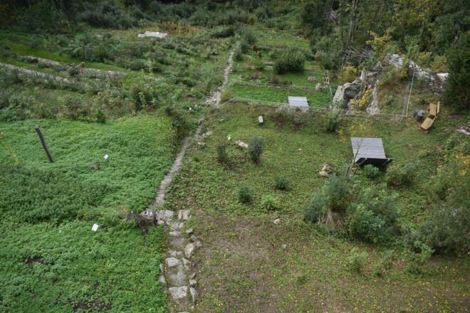 Blick von der Aussichtsplattform auf die Jahresstiege