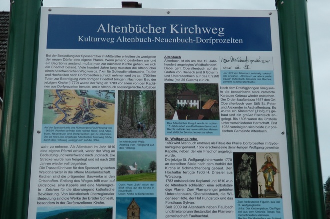 Altenbücher Kirchweg Tafel