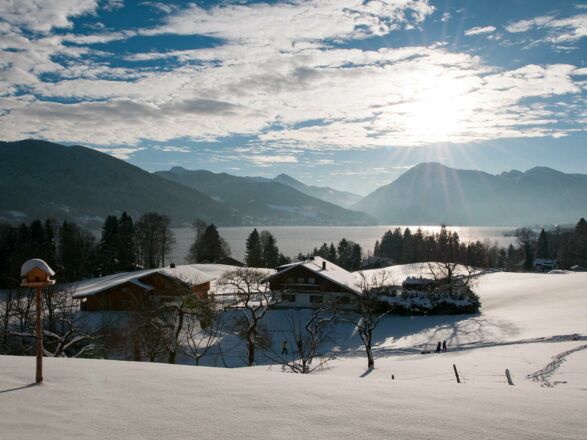 Gästehaus Unterreiterhof Bad Wiessee - Wintermärchen mit Traumblick über das Tegernseer Tal