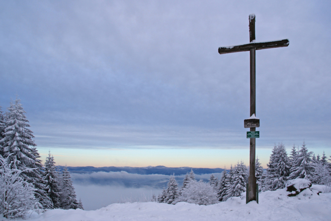 Pröllergipfel mit Aussicht zum Großen Arber