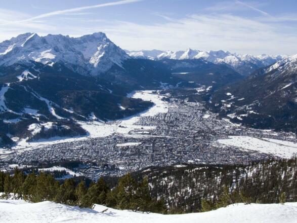 Vom Wank hat man die schönsten Blicke auf Garmisch-Partenkirchen.