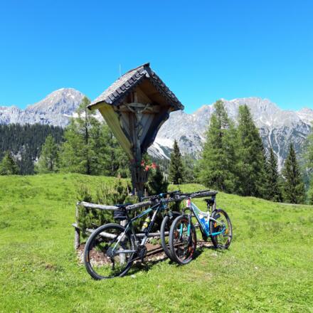 Mountainbike fahren ab Haus - zB zur Karalm
