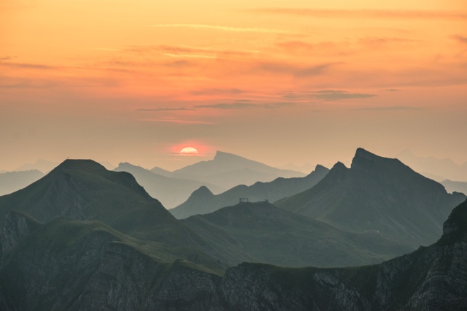 Sonnenaufgang in den Damülser Bergen