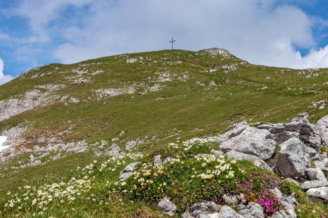 Der Gipfel des Großen Pyhrgas in Sichtweite.