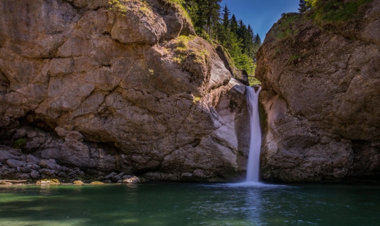 Der untere Wasserfall Buchenegg