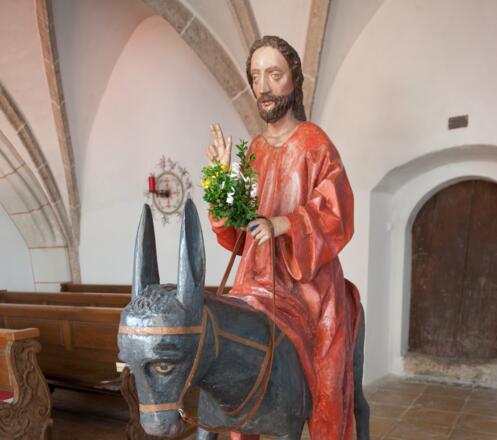 Erlach, Pfarrkirche, Palmesel