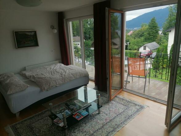Wohnzimmer mit Ausziehcouch