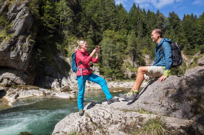 Wanderer an der Scheibum