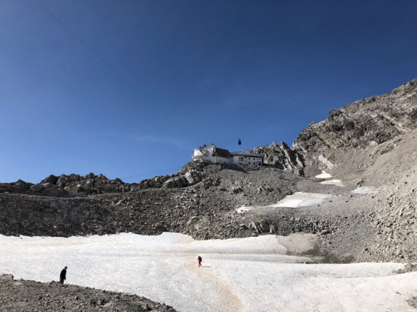 Blick auf Bergstation Valluga 1