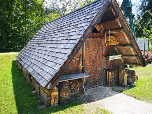 Eine 'Lafthütte' der Holzknechte einst, Hinterstoder