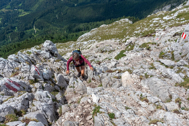 Aufstieg über den Westrücken zum Großen Pyhrgas.