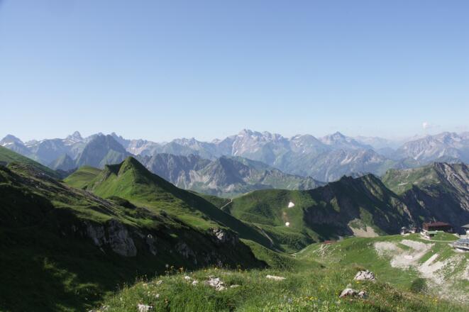 Ein Blick in die Allgäuer Bergwelt