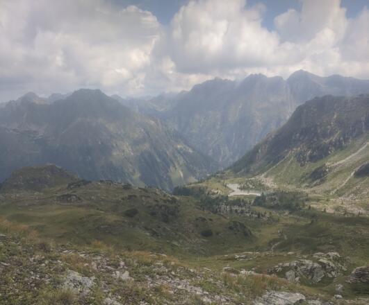 Blick zur Schönalm und zur Lacken