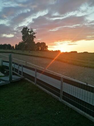 Abendstimmung auf Terrasse
