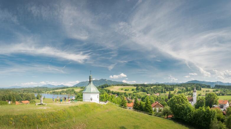 Ausblick Kriegergedächtnis Kapelle Bad Bayersoien