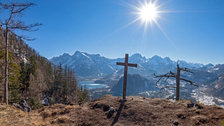 Am Gipfel des Gamskogels (820 m).