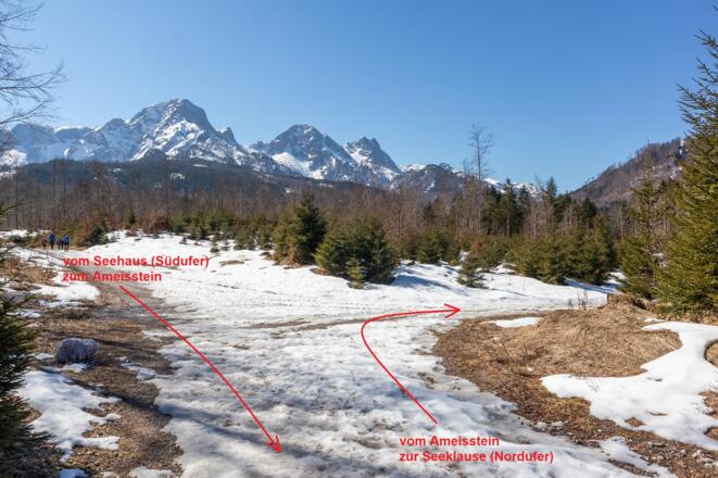 Wegkreuzung (ca. 645 m)