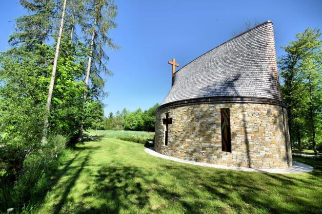 Floriani Kapelle am Eingang ins Almtal Camp