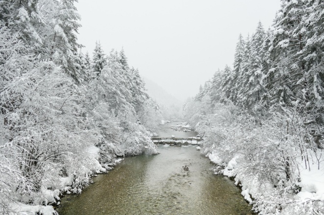 Weißach im Winter