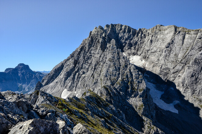Blick von der Schärtenspitze zur Eisbodenscharte