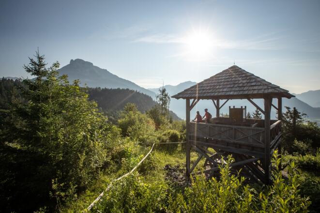 Gravelbike Tour rund um den Sarstein, Ausblick Pflindsberg