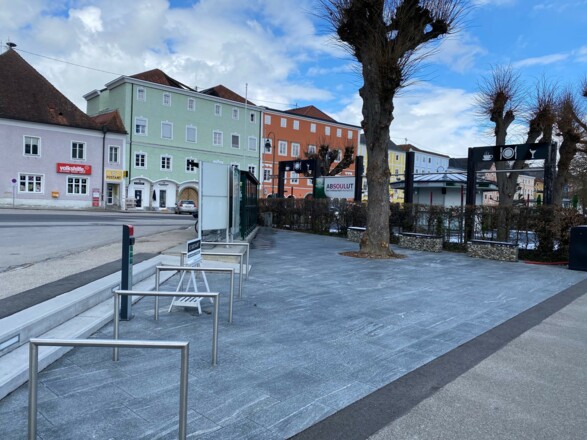 Radabstellplatz Anlegestelle Aschach