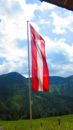 Reithütte Familie Mösenbichler Hintersee Fahne