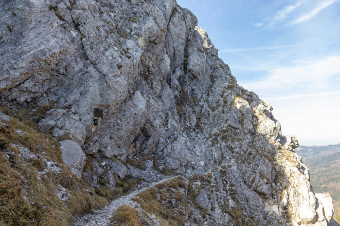 Zustieg zum kleinen Schoberstein.