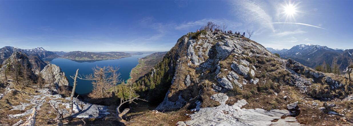 360° Panorama vom großen Schoberstein (1037 m).
